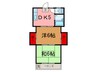 板橋コ－ポ 2DKの間取り