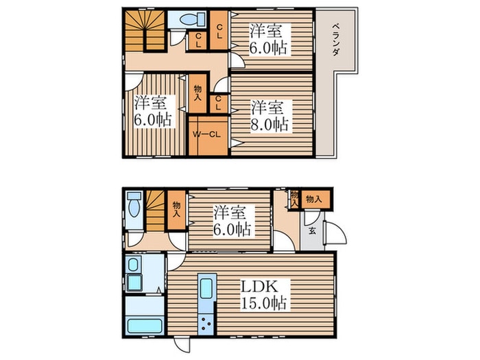 間取り図 鴻巣市氷川町貸家