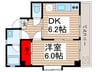 メゾンカネキュ－ 1DKの間取り