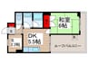 メゾンカネキュ－ 1DK+Sの間取り
