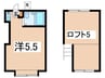 ﾈｵｽﾃ-ｼｮﾝﾌﾟﾗｻﾞ白楽 1Rの間取り