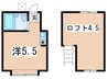 ﾈｵｽﾃ-ｼｮﾝﾌﾟﾗｻﾞ白楽 1Rの間取り