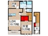 リーブルファイン中宗岡 2LDKの間取り