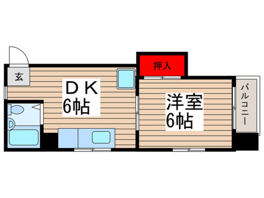 間取図 啓成ハイツ市川（３０１）