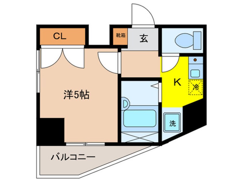 間取図 ｳﾞｪﾛｰﾅ品川中延（803）