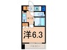 レジディア三越前 1Kの間取り