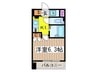 レジディア三越前 1Kの間取り