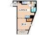 La-Crea菊名 1LDKの間取り