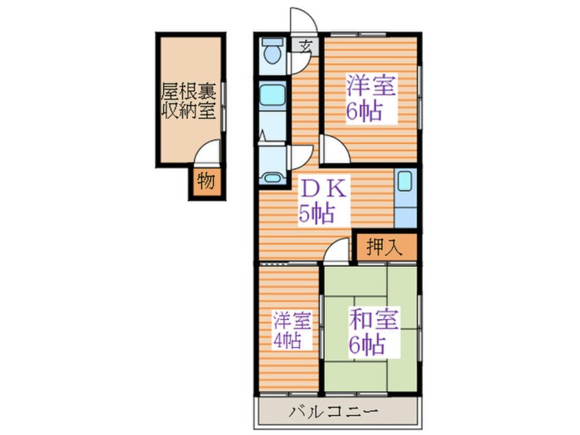 間取図 クロ－バ－ハウスＡ