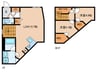 Apartment小石川後楽園 2LDKの間取り