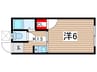 マロンハイデンス 1Kの間取り