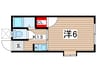 マロンハイデンス 1Kの間取り
