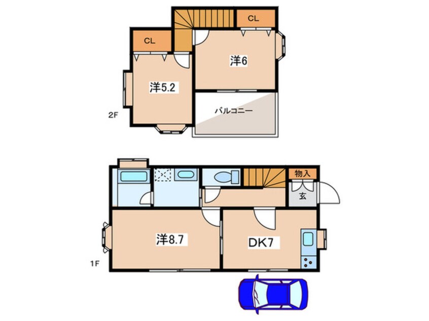 間取図 磯部貸家
