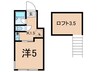 モンステラ大口仲町 1Kの間取り