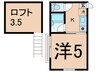 モンステラ大口仲町 1Kの間取り