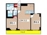 フレンシア菊川 2LDKの間取り