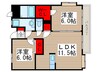 エスポワール 2LDKの間取り
