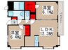 エスポワール 2LDKの間取り