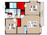 エスポワール 2LDKの間取り