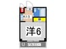 メゾン六浦 1Kの間取り