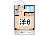 メゾン六浦 1Kの間取り