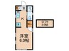 ア－バン田中 1Kの間取り