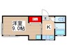 新井荘 1Rの間取り