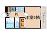 ベルシオン金町 1Kの間取り