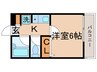 ベルシオン金町 1Kの間取り