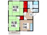 ニュ－田渕ハイツＢ 2DKの間取り