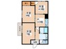 本郷平屋戸建 3Kの間取り