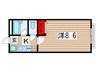 穴川ハイリビング参番館 1Kの間取り