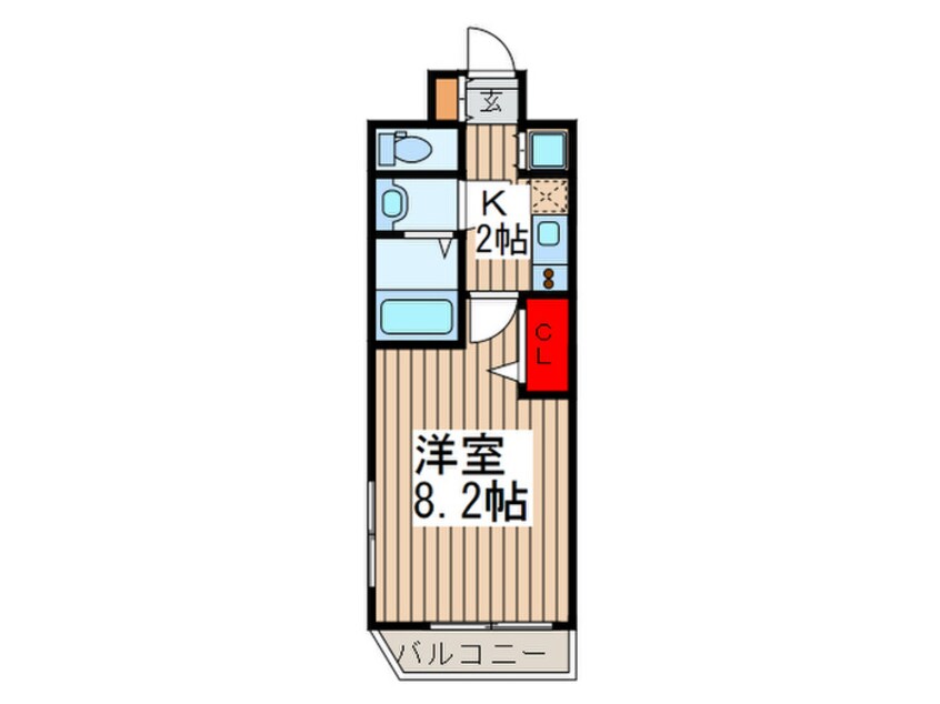 間取図 メインステ－ジ蔵前(201)