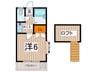 クレ－ル春日部 1Kの間取り