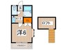クレ－ル春日部 1Kの間取り
