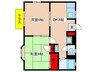 ホワイトハウスＨＩＥ　Ａ棟 2DKの間取り