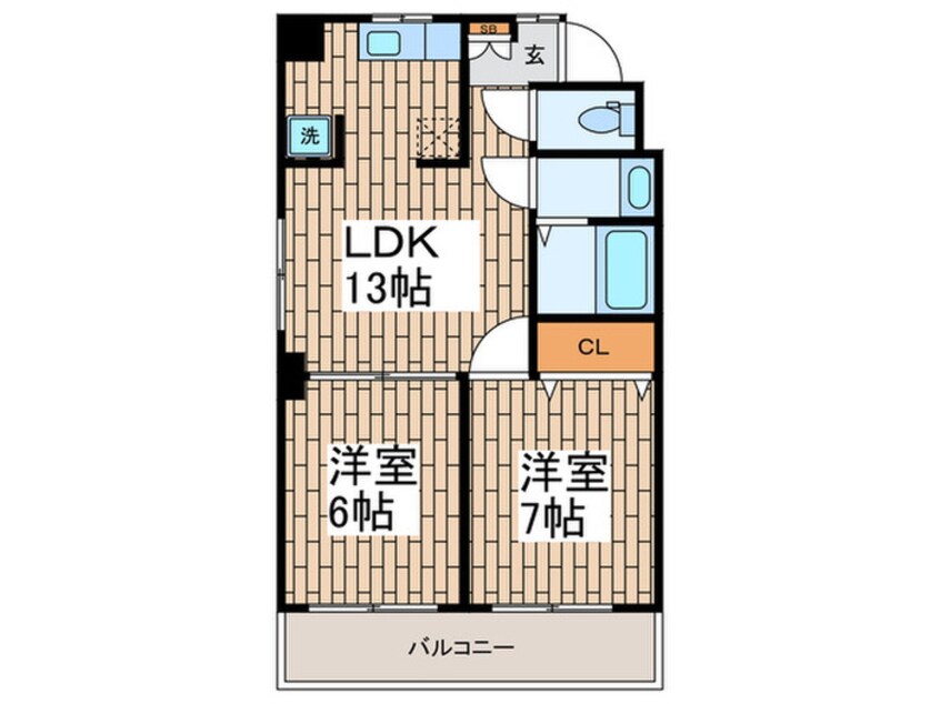 間取図 トラストステージ大森（502）