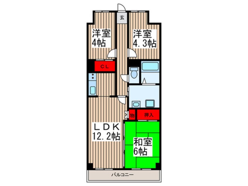 間取図 カサグランデ大宮
