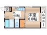 ハウス東林間 1Kの間取り