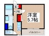MELDIA西浦和A 1Kの間取り
