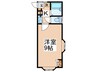 カルチェラタン関 1Kの間取り