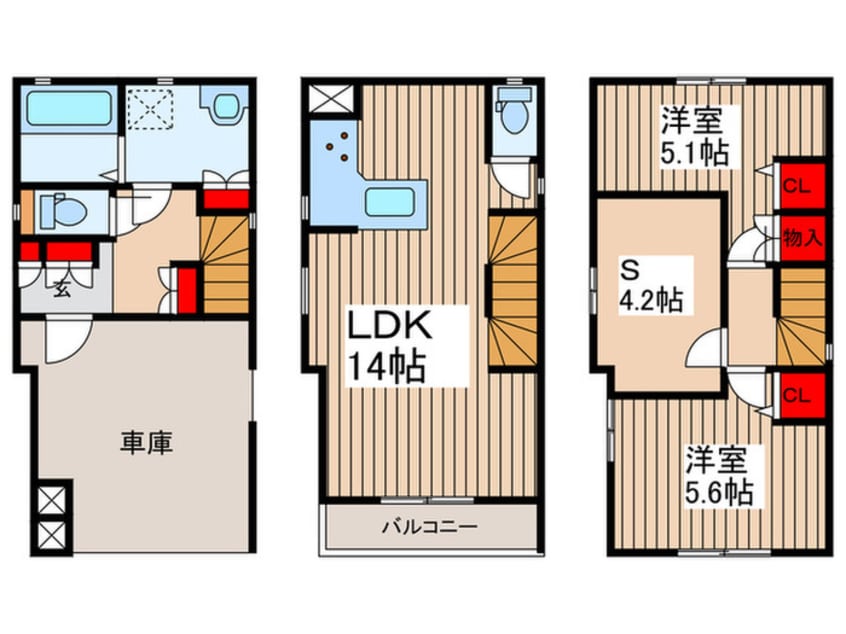間取図 Ｋｏｌｅｔ谷塚