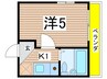 シャンテ東陽町 1Kの間取り