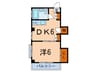 土田ビル 1DKの間取り