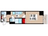 ラヴィエントタワー 1Kの間取り