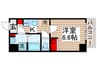 ラヴィエントタワー 1Kの間取り