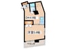 一杉マンション 1DKの間取り