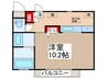 サンライズヒルズ 1Rの間取り