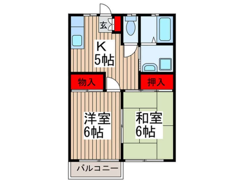 間取図 ミッキーハウス東越谷　２