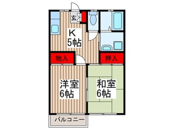 間取図 ミッキーハウス東越谷　２